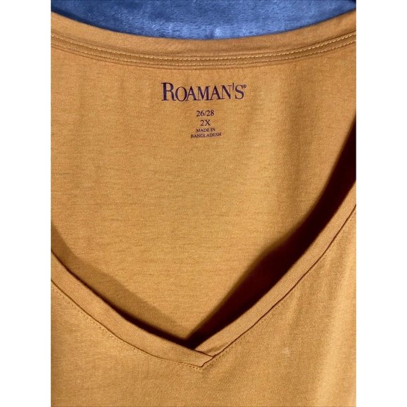 Rodman”s Shirt Women’s Adult Size 2X 26/28 Long Sleeve Oversized Comfort V Neck - Picture 4 of 10